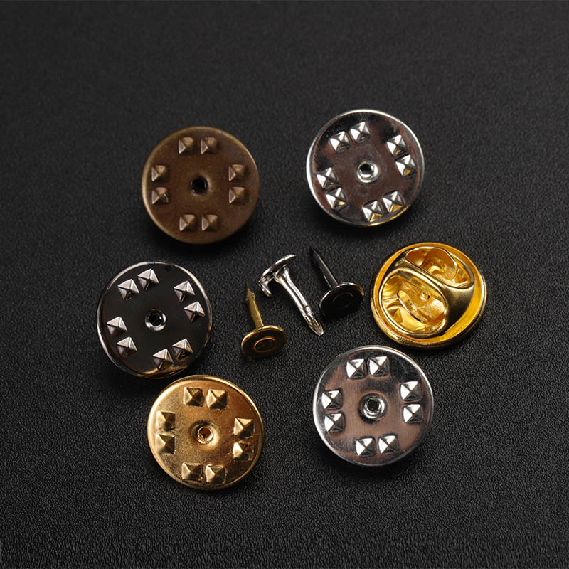 Body Jewelry Top - 50sets/lot Metal Pin Backs Brooch Pin