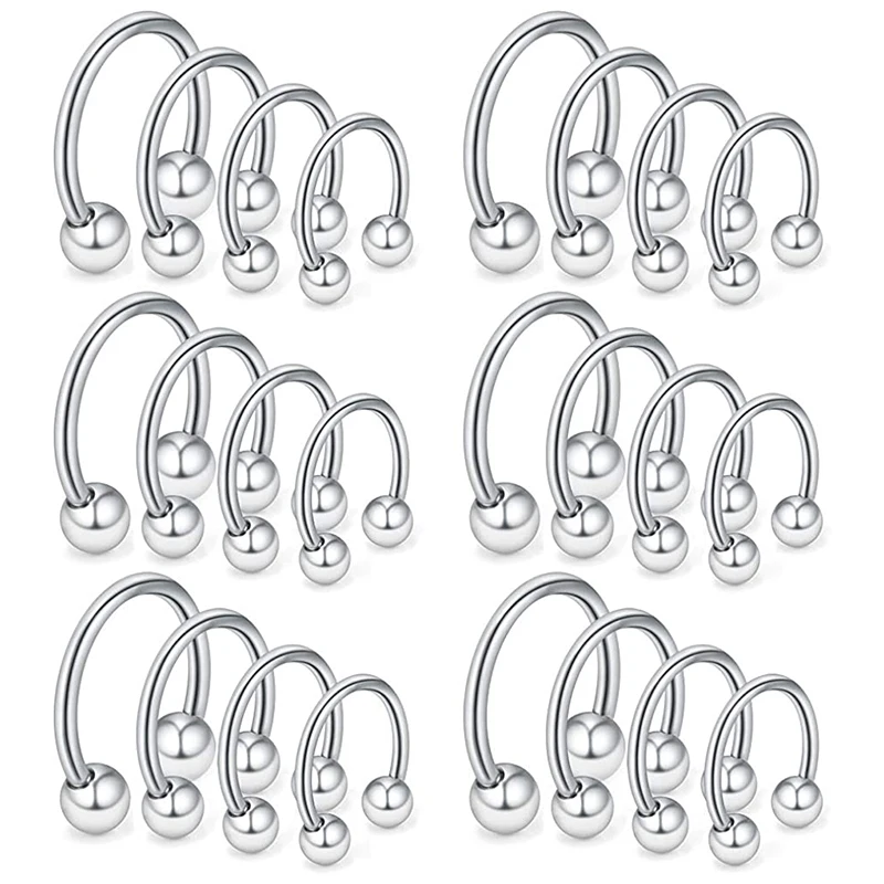 Body Jewelry Changing Kit - 24Pc/set Surgical Steel Eyebrow Lip Nose
