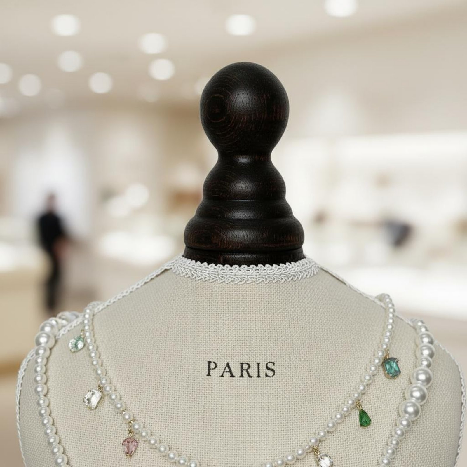 Body Jewelry Shop - Necklace Display Bust Velvet-Covered Jewelry Bust