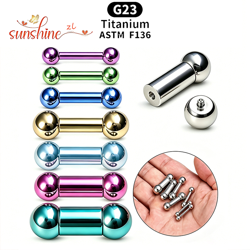 Body Jewelry Implants - Implant Grade Titanium ASTM F136 Internal