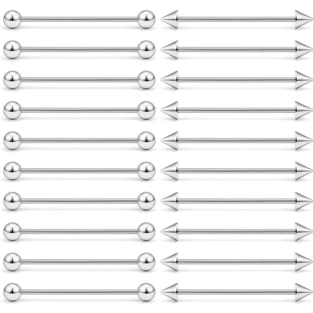 Body Jewelry Changing Kit - 1/20Pcs Set Surgical Steel Industrial Barbell