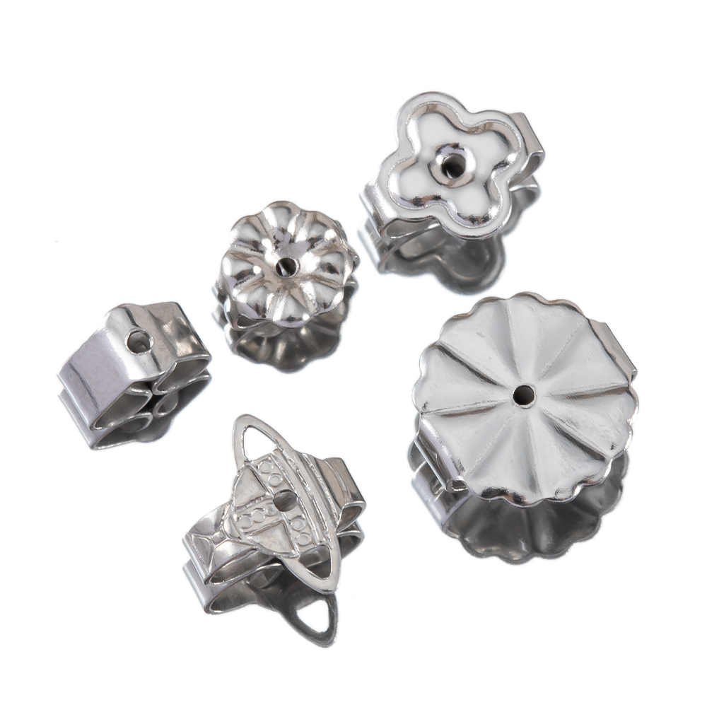 Body Jewelry Top - 50-100pcs Stainless Steel Flower Earrings Back