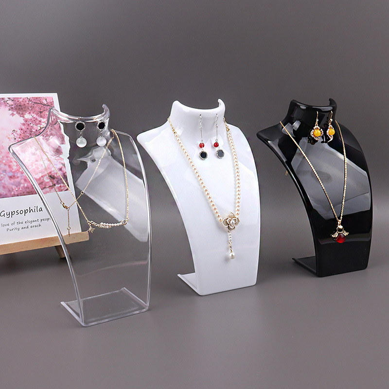 Body Jewelry Display Ideas - Plastic Mannequin Necklace Display Bust Stand