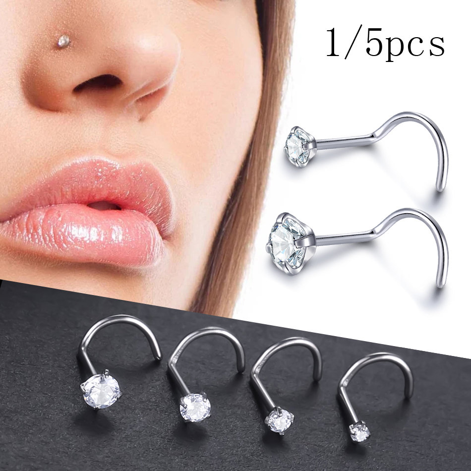 Body Jewelry Implants - Implant Titanium Nose Stud Ring Set