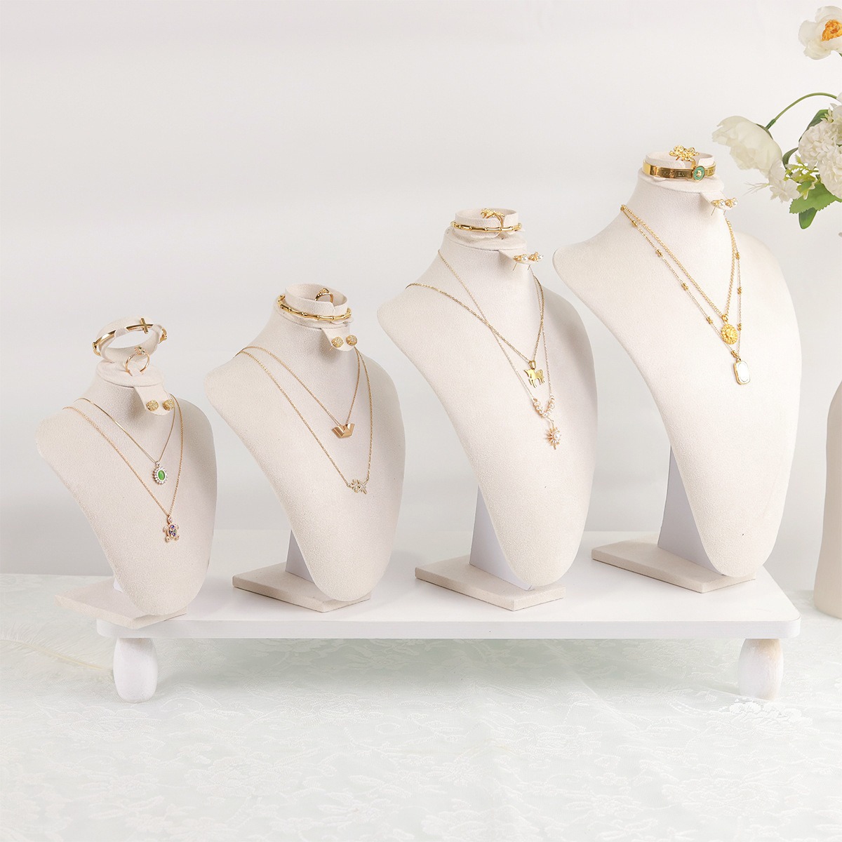 Body Jewelry Display Ideas - Body Velvet Jewelry Display Busts Humanoid