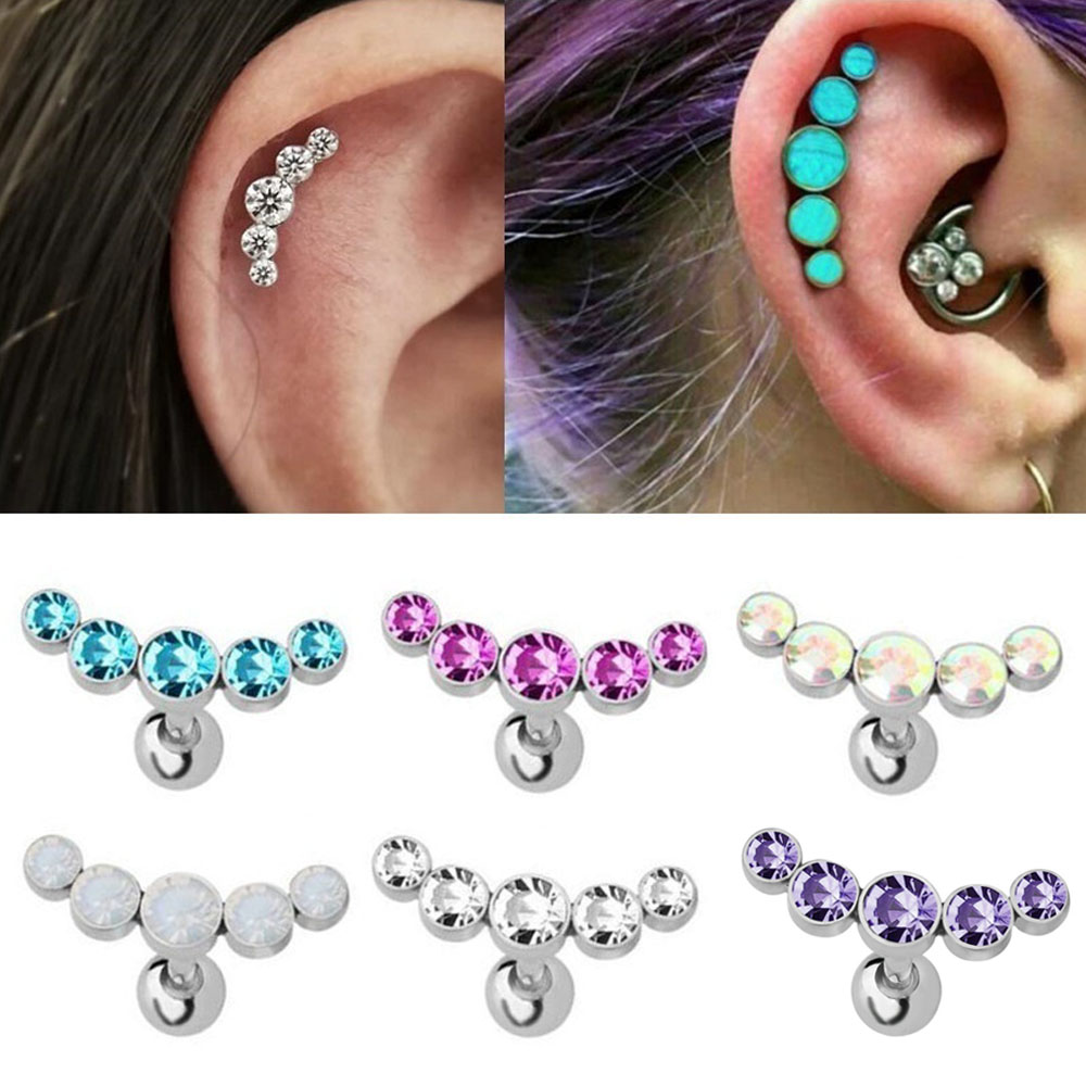 Body Jewelry Earrings - 1Pcs Fashion 16G Stainless Steel Bar