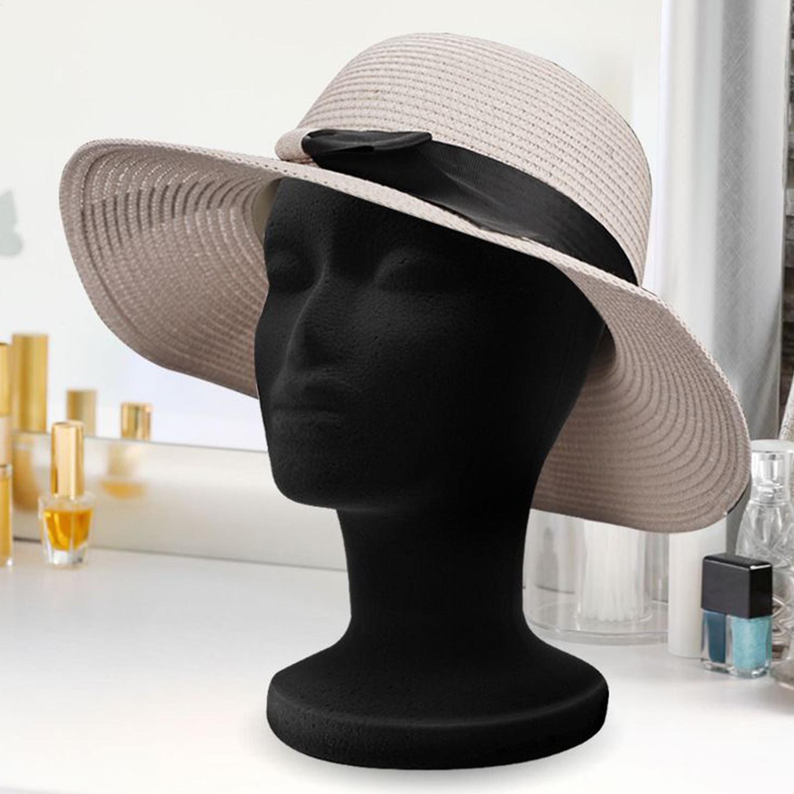 Body Jewelry Display Ideas - Mannequin Head Foam Black Velvet Mannequin