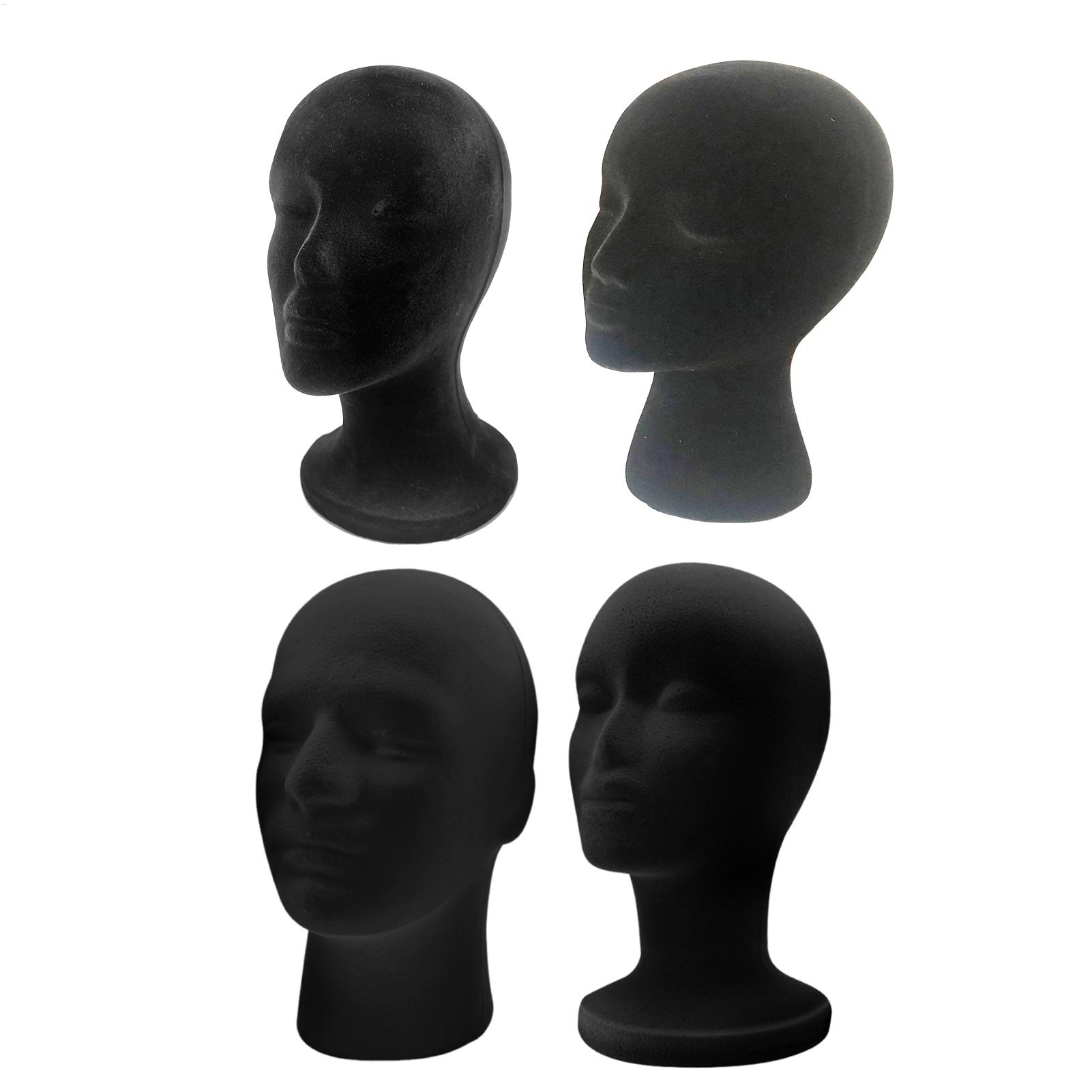 Body Jewelry Display Ideas - Black Mannequin Head Foam Velvet Mannequin