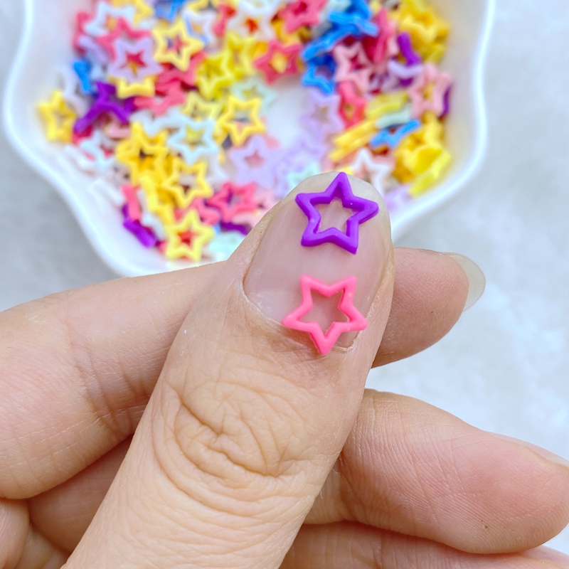 100Pcs New Cute Mini 8mm Macar - огляд і ціна Star Flat Back