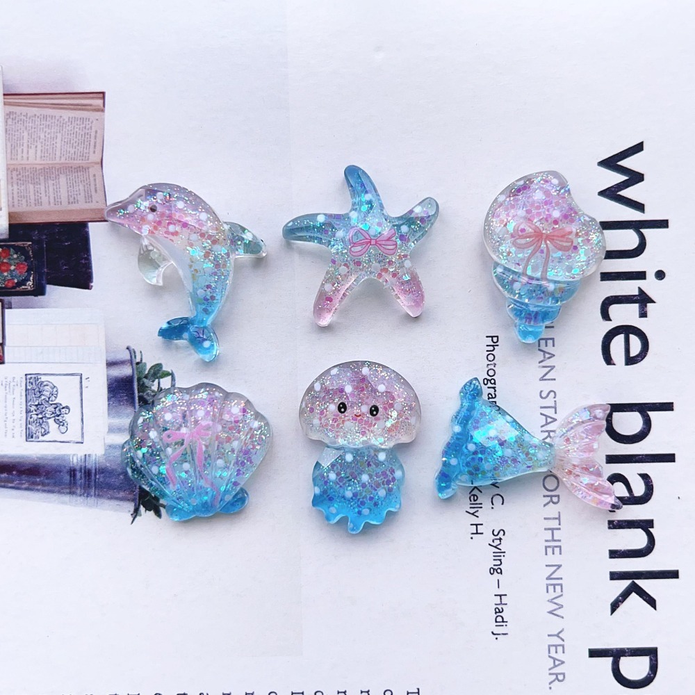 10pcs Mini Kawaii Cute dolphin - огляд і ціна Star Flat Back
