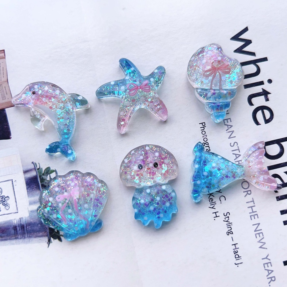 10pcs Mini Kawaii Cute dolphin - огляд і ціна Star Flat Back