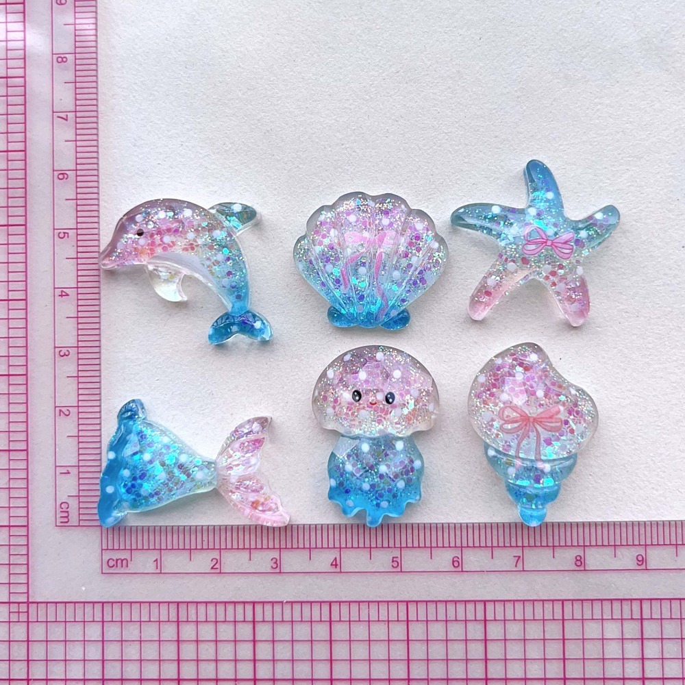 10pcs Mini Kawaii Cute dolphin - огляд і ціна Star Flat Back