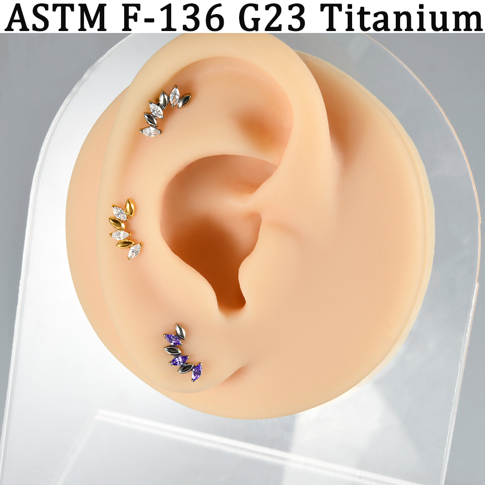 5-1PCs CZ 5/6 Marquise Lip Lab - огляд і ціна Body Jewelry Implants