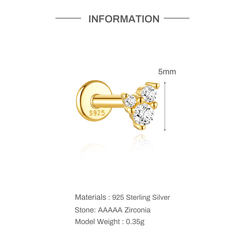 Aide  925 Sterling Silver Ear  - огляд і ціна Body Jewelry Earrings