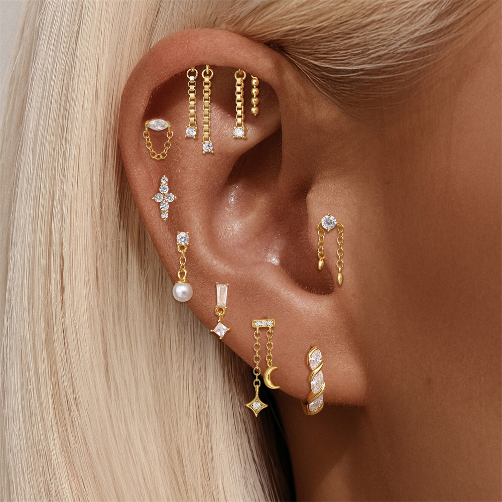 Aide  925 Sterling Silver Ear  - огляд і ціна Body Jewelry Earrings
