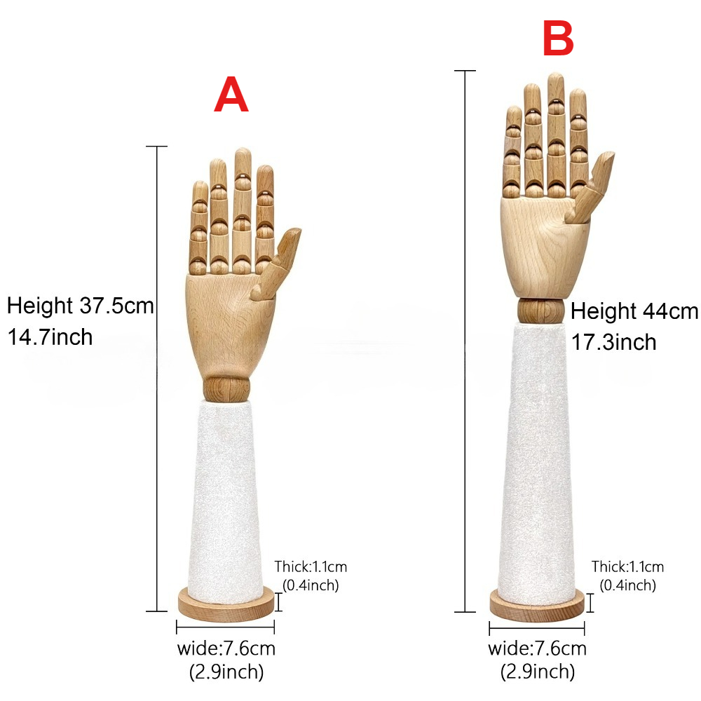 Wooden Velvet Hand Mannequin w - огляд і ціна Body Jewelry Shop