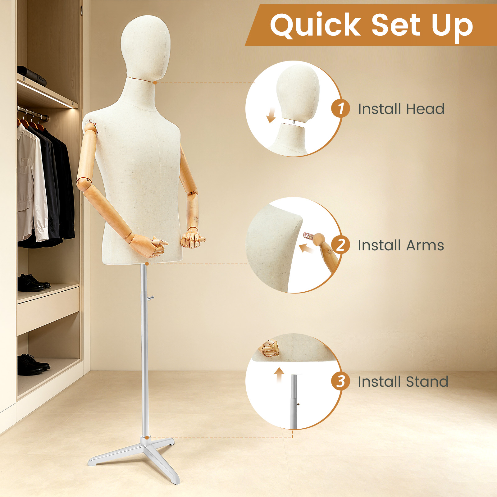 Metal Stand Dress Form Male Dr - огляд і ціна Body Jewelry Mall