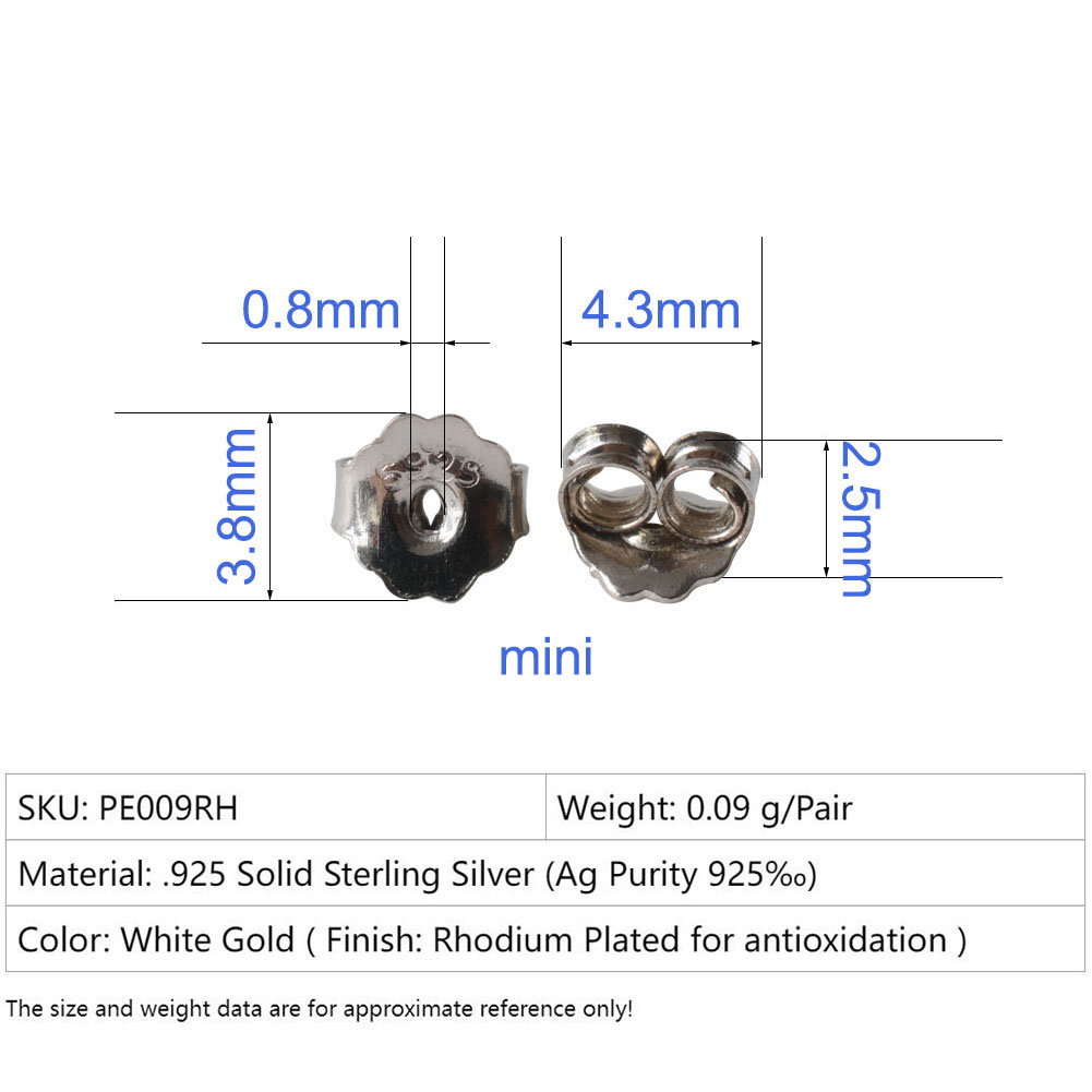 earnut,3.8mm solid 925 sterlin - огляд і ціна Body Jewelry Top