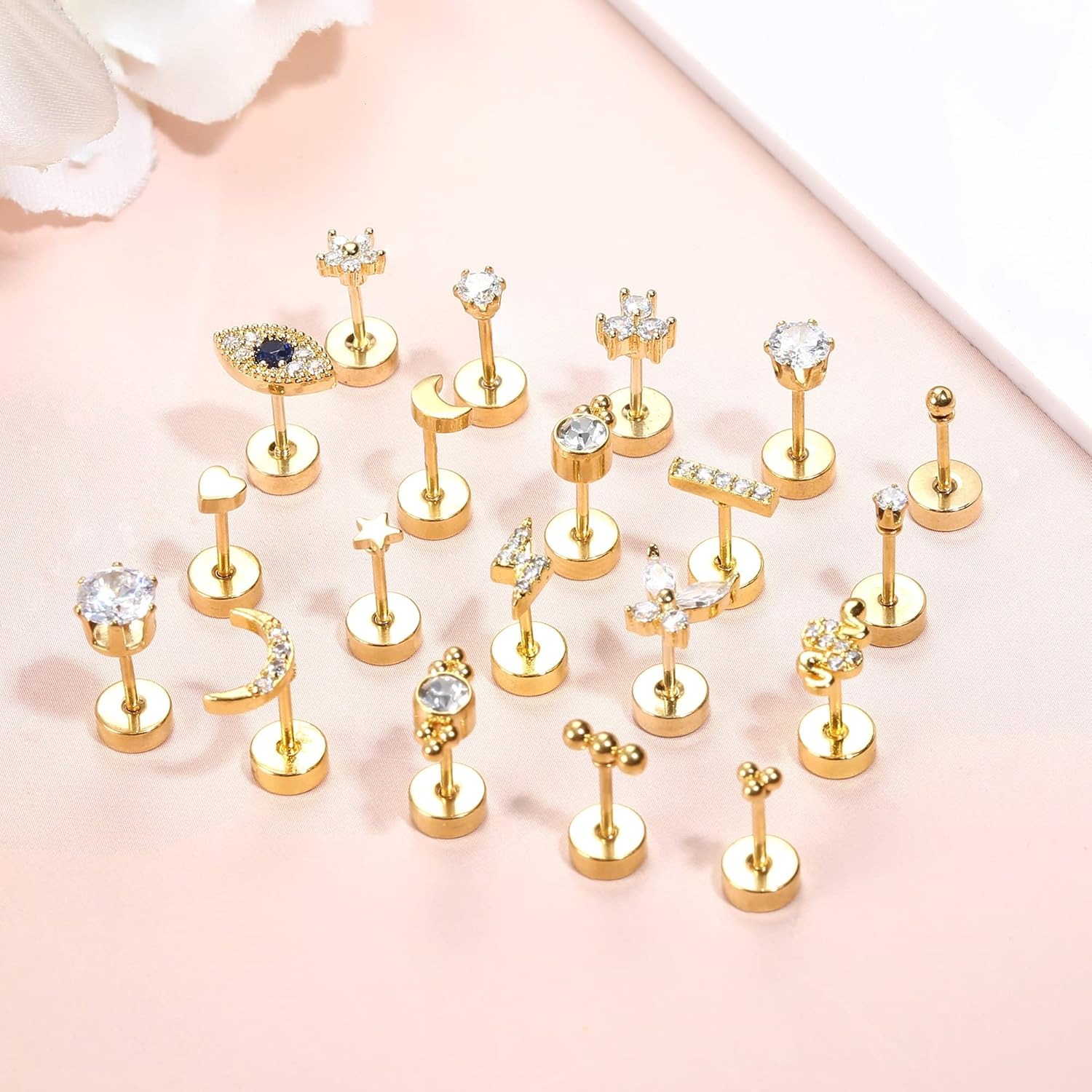 Bobisty 20PCS Flat Back Stud E - огляд і ціна Star Flat Back