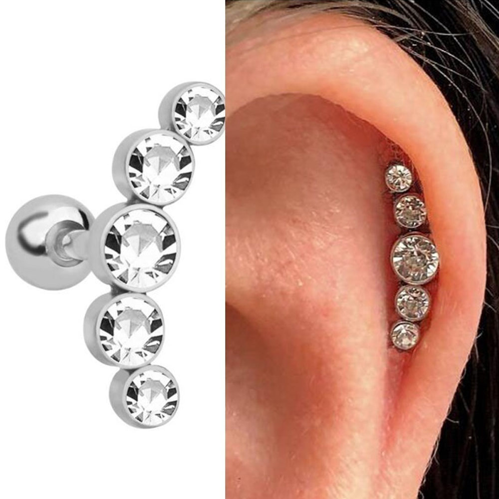 1Pcs Fashion 16G Crystal Gem O - огляд і ціна Body Jewelry Earrings