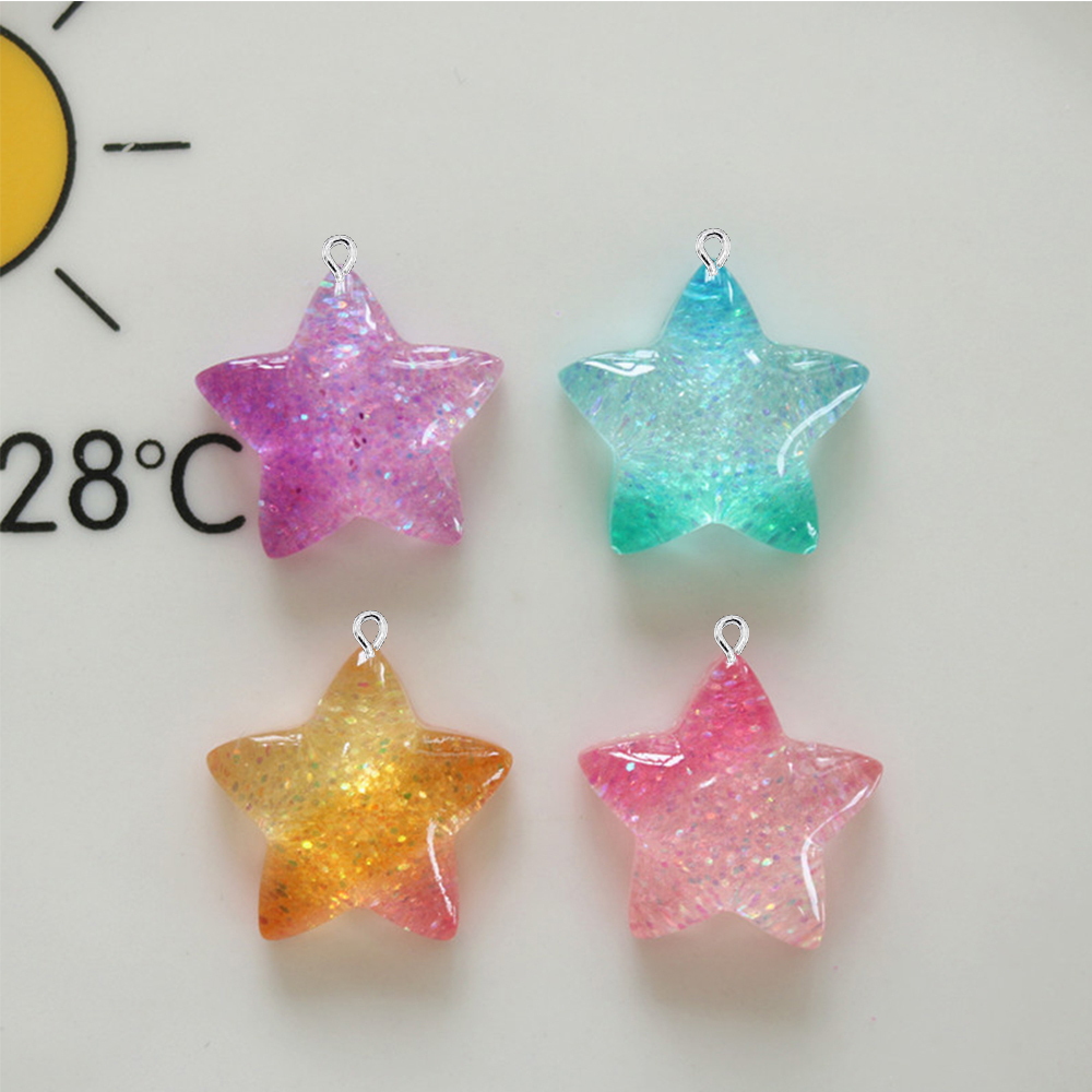 10PCS Gradient Star Series Fla - огляд і ціна Star Flat Back