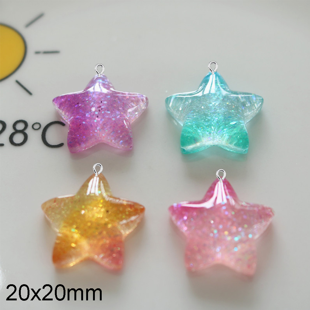 10PCS Gradient Star Series Fla - огляд і ціна Star Flat Back