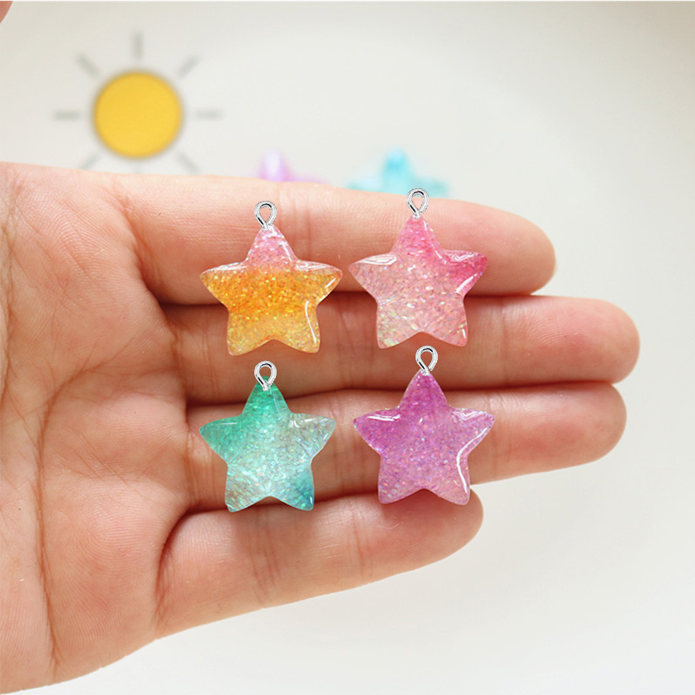 10PCS Gradient Star Series Fla - огляд і ціна Star Flat Back