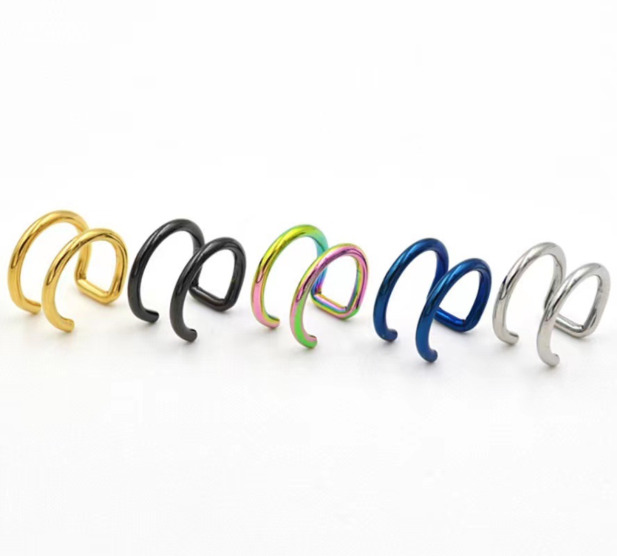 2Pcs 316L Stainless Steel Clip - огляд і ціна Body Jewelry Earrings