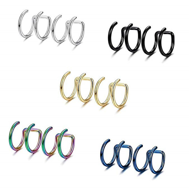 2Pcs 316L Stainless Steel Clip - огляд і ціна Body Jewelry Earrings