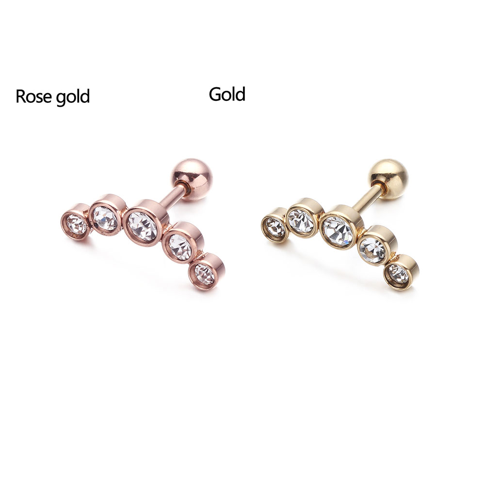 1Pcs Fashion 16G Crystal Gem O - огляд і ціна Body Jewelry Earrings