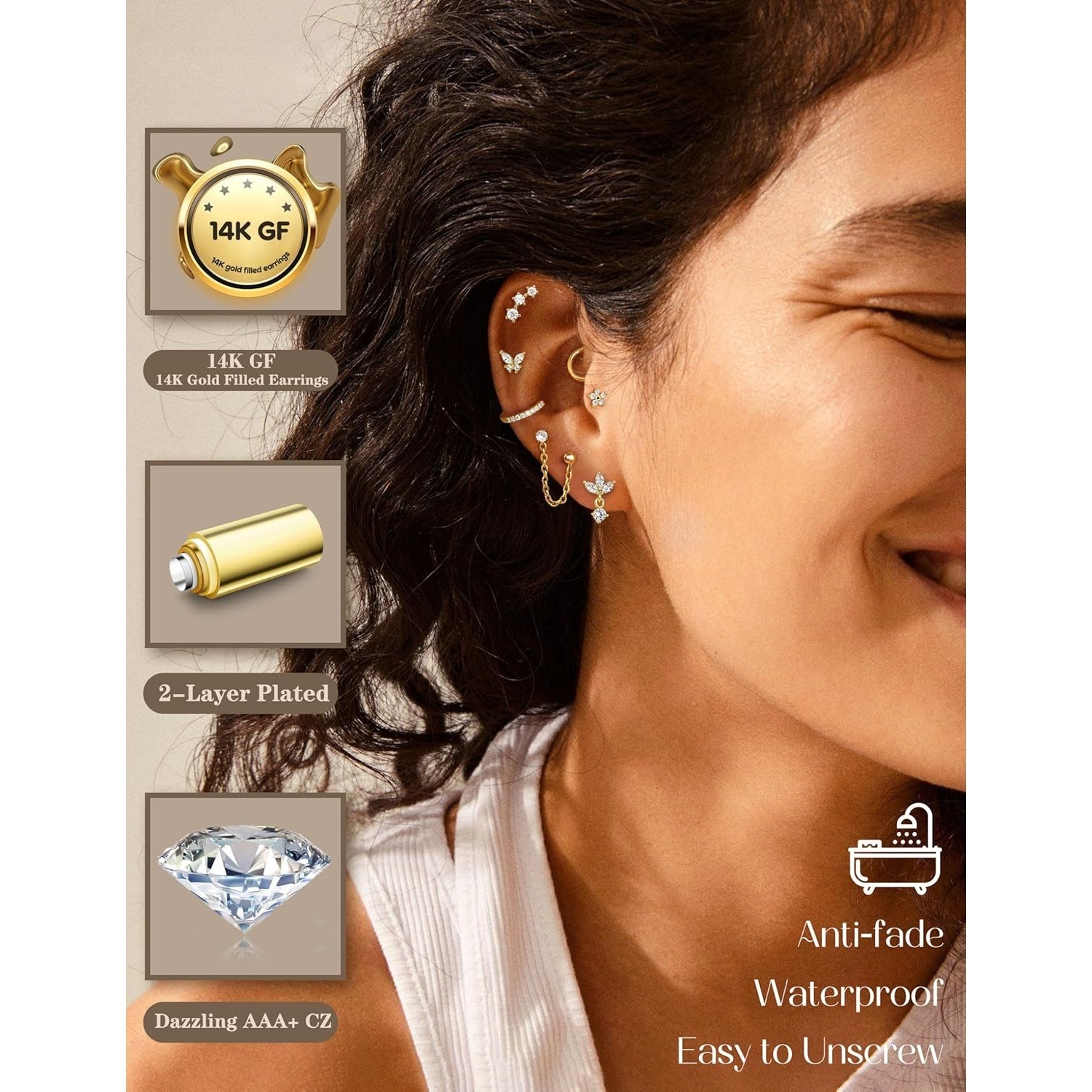 Bobisty Cartilage Earrings for - огляд і ціна Body Jewelry Changing Kit