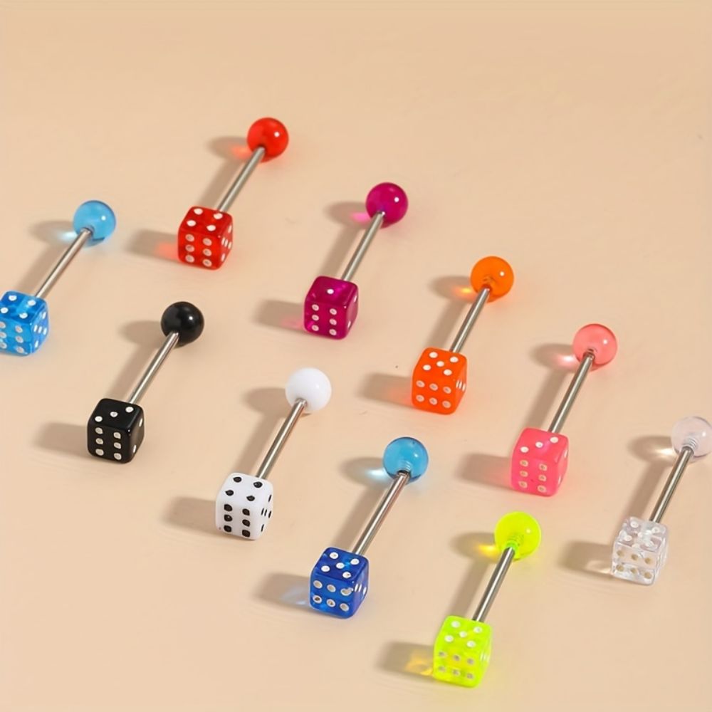 10pcs Tongue Nails Set Multico - огляд і ціна Body Jewelry Changing Kit
