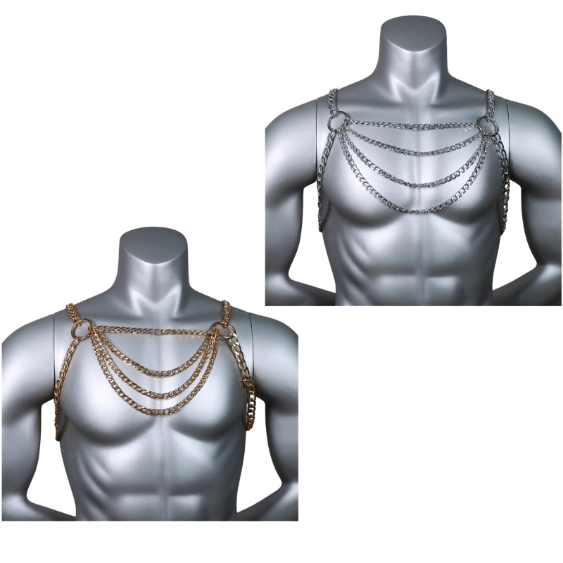 Men's Sexy Metal Body Chest Ch - огляд і ціна Body Jewelry Chest