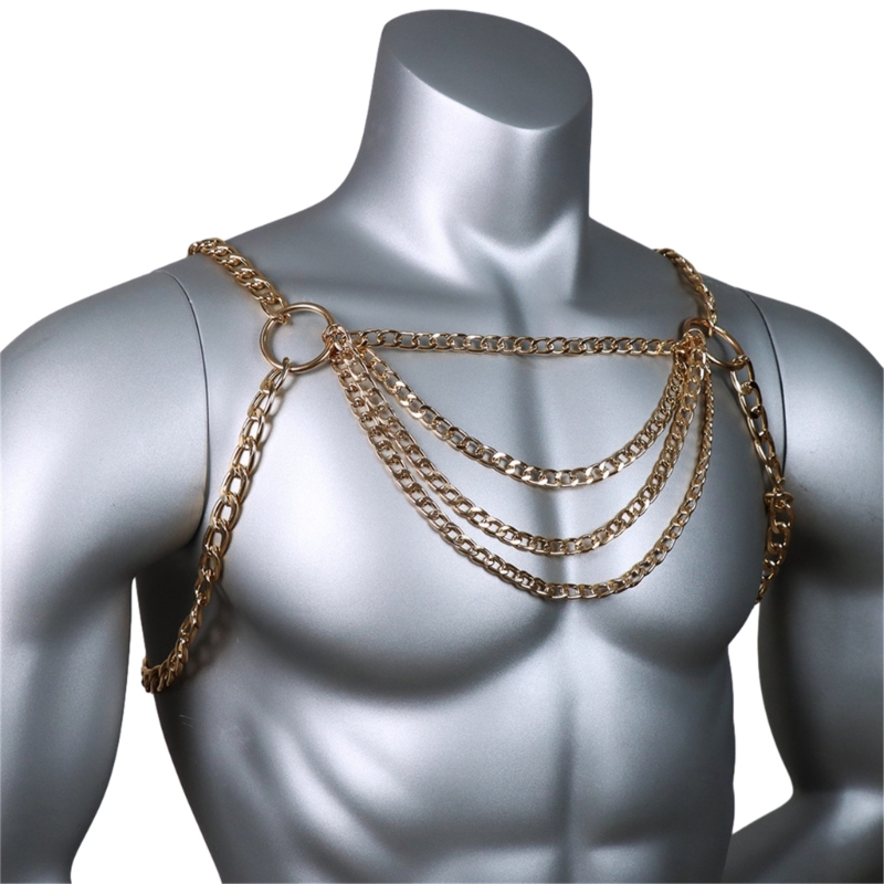 Men's Sexy Metal Body Chest Ch - огляд і ціна Body Jewelry Chest
