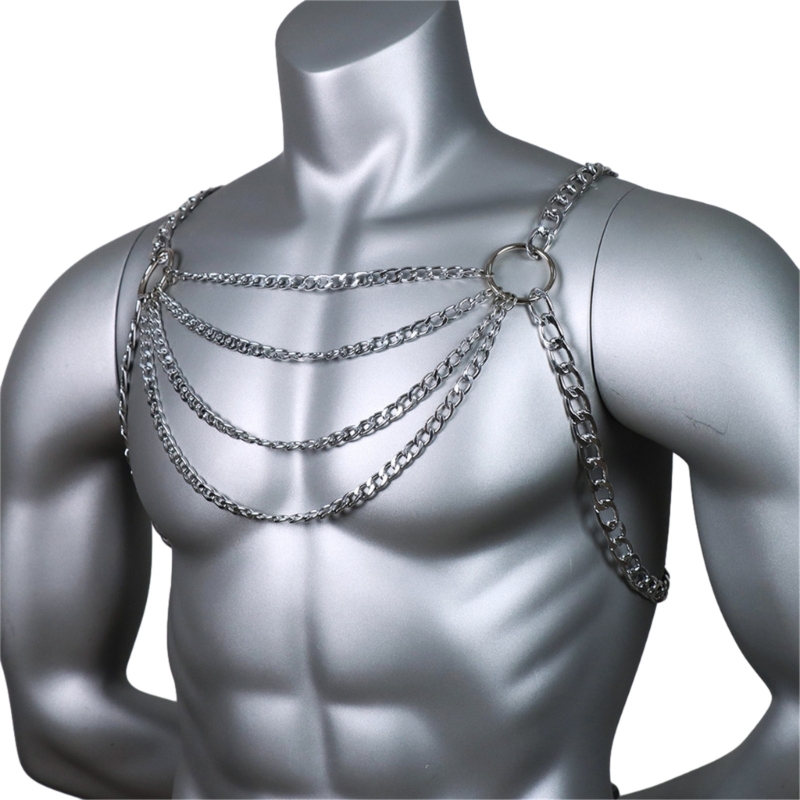 Men's Sexy Metal Body Chest Ch - огляд і ціна Body Jewelry Chest