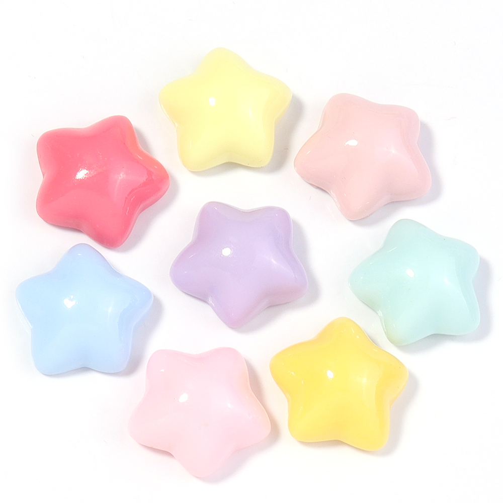 50pcs/lot 16mm Colorful Star R - огляд і ціна Star Flat Back