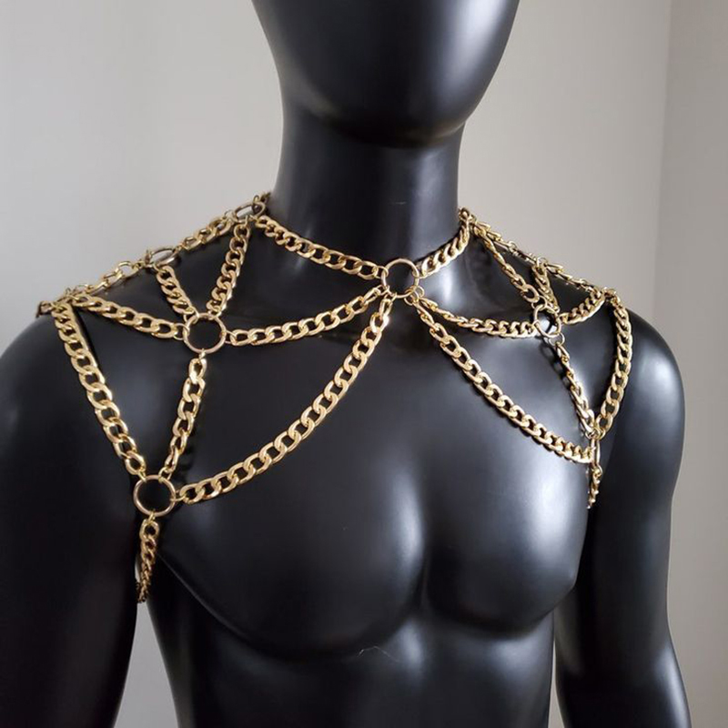 Punk Men Shoulder Body Chain B - огляд і ціна Body Jewelry Men