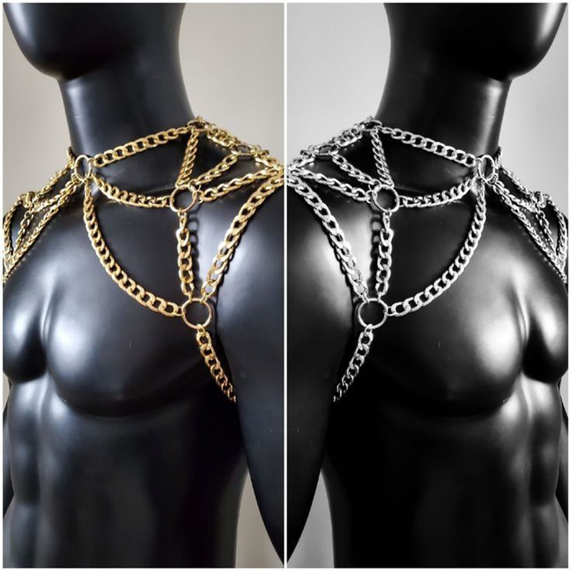Punk Men Shoulder Body Chain B - огляд і ціна Body Jewelry Men