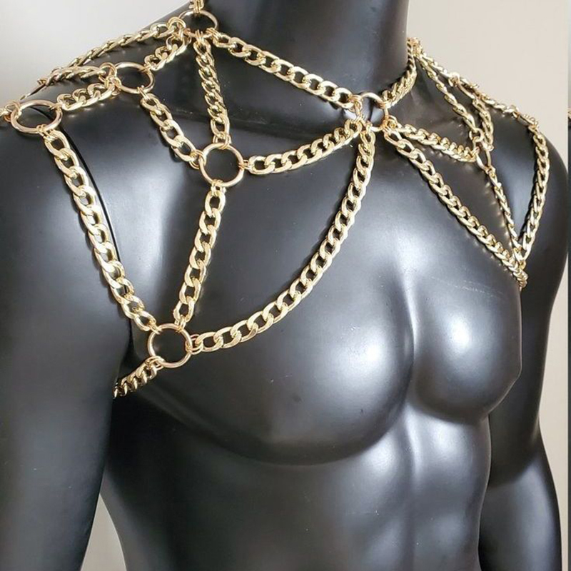 Punk Men Shoulder Body Chain B - огляд і ціна Body Jewelry Men