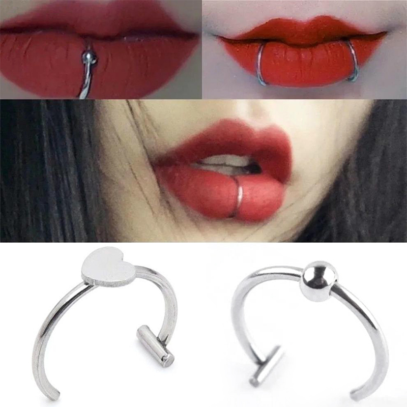 1Pc Stainless Steel Fake Nose  - огляд і ціна Body Jewelry Earrings