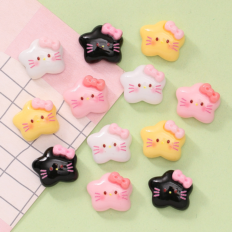 20Pcs New Cute Resin Mini cart - огляд і ціна Star Flat Back