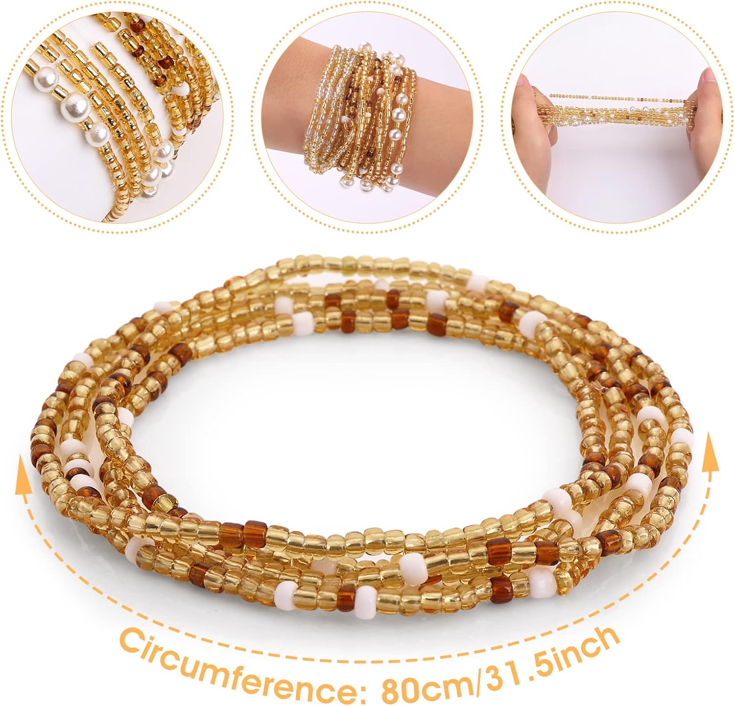 Waist Beads for Women Belly Be - огляд і ціна Body Jewelry Changing Kit