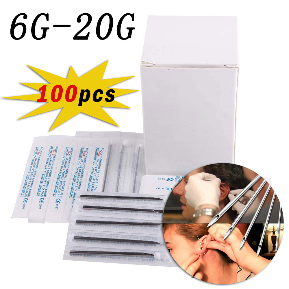 100Pcs 6G-20G Gauge Sterile Di - огляд і ціна Body Jewelry Earrings