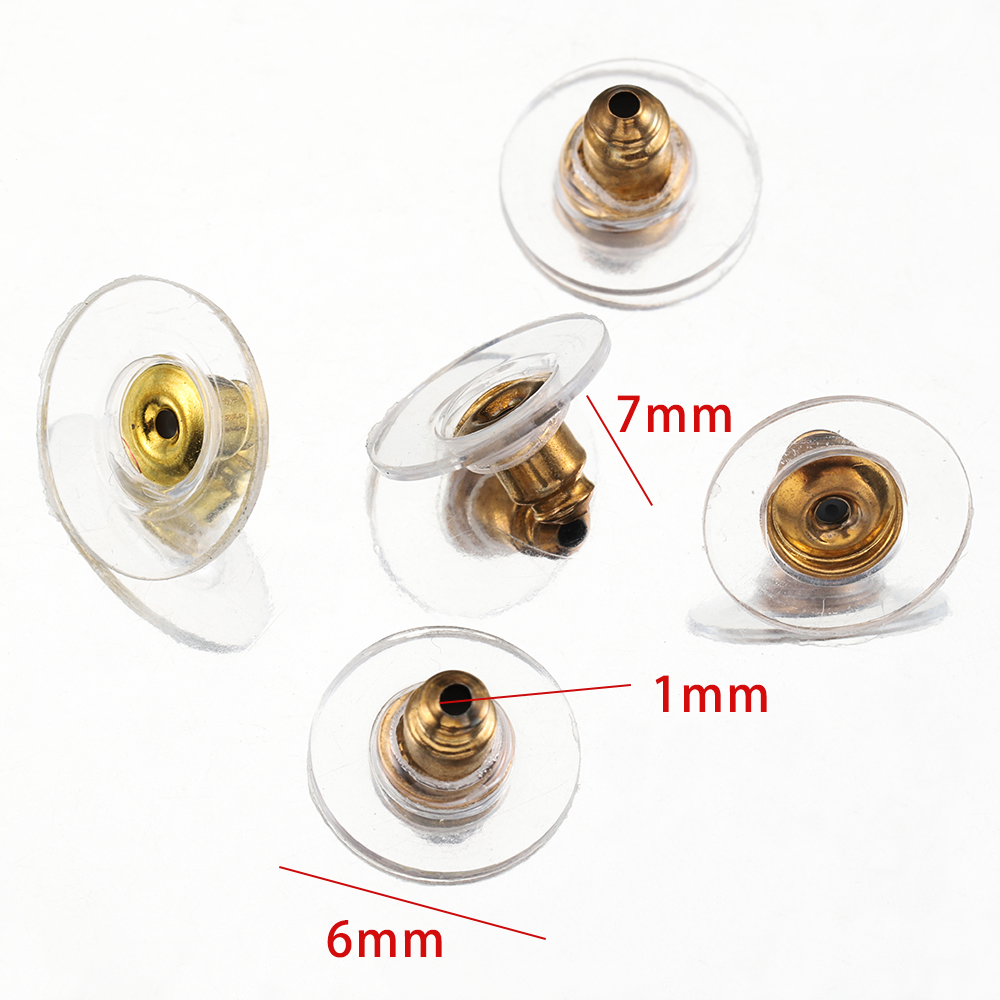 100pcs 6mm Silicon Earring Bac - огляд і ціна Body Jewelry Top