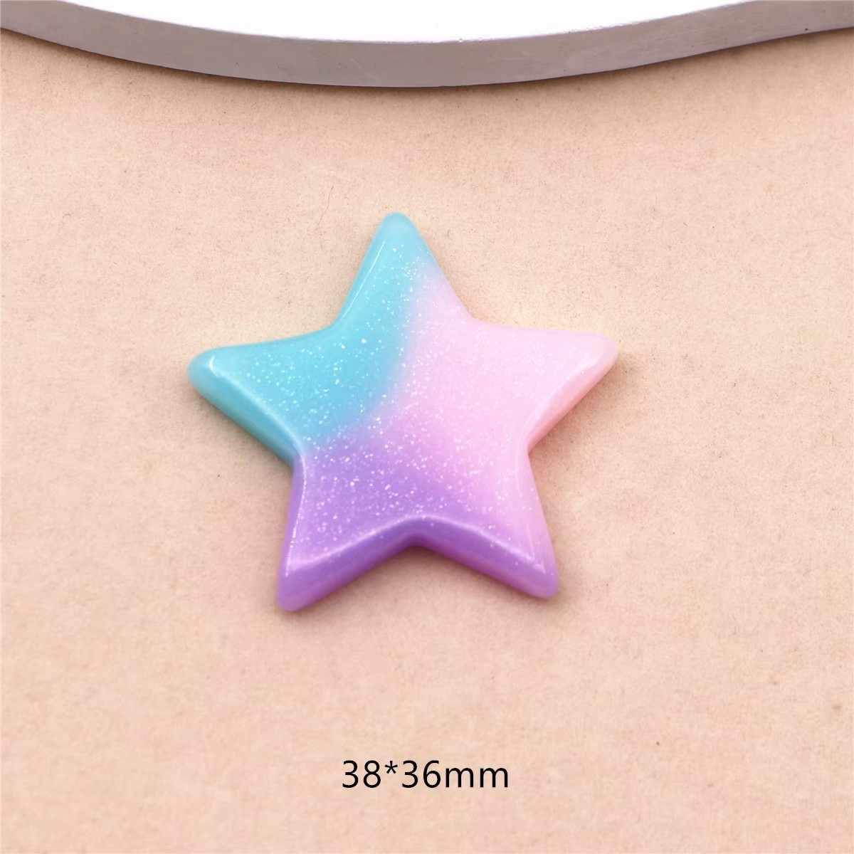 10pcs Adorable Resin Glitter F - огляд і ціна Star Flat Back