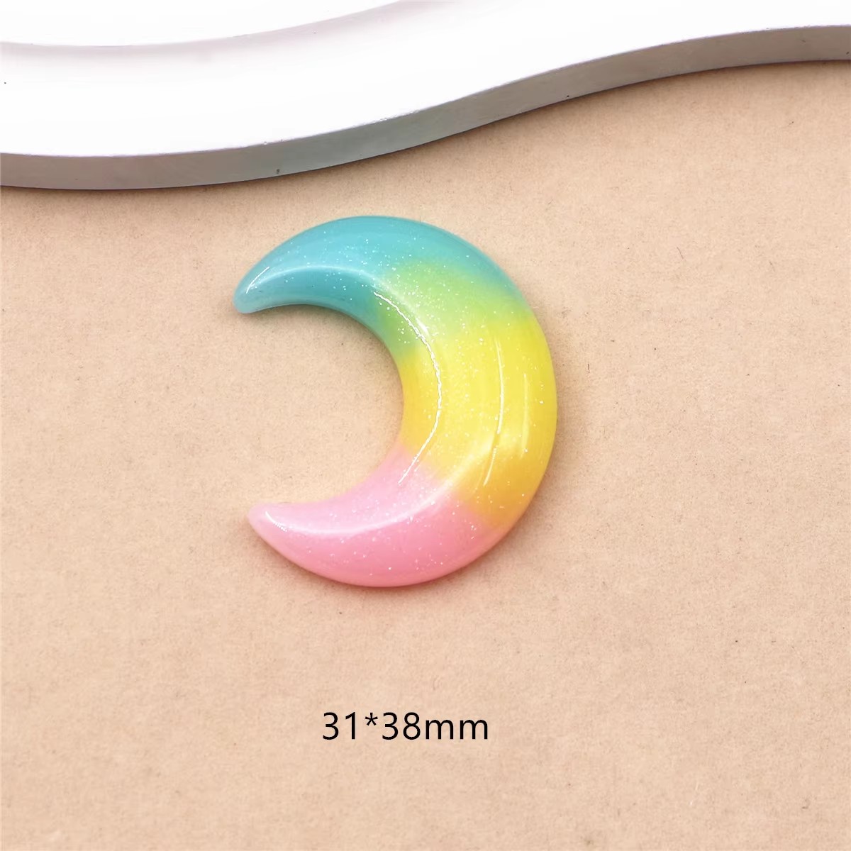 10pcs Adorable Resin Glitter F - огляд і ціна Star Flat Back