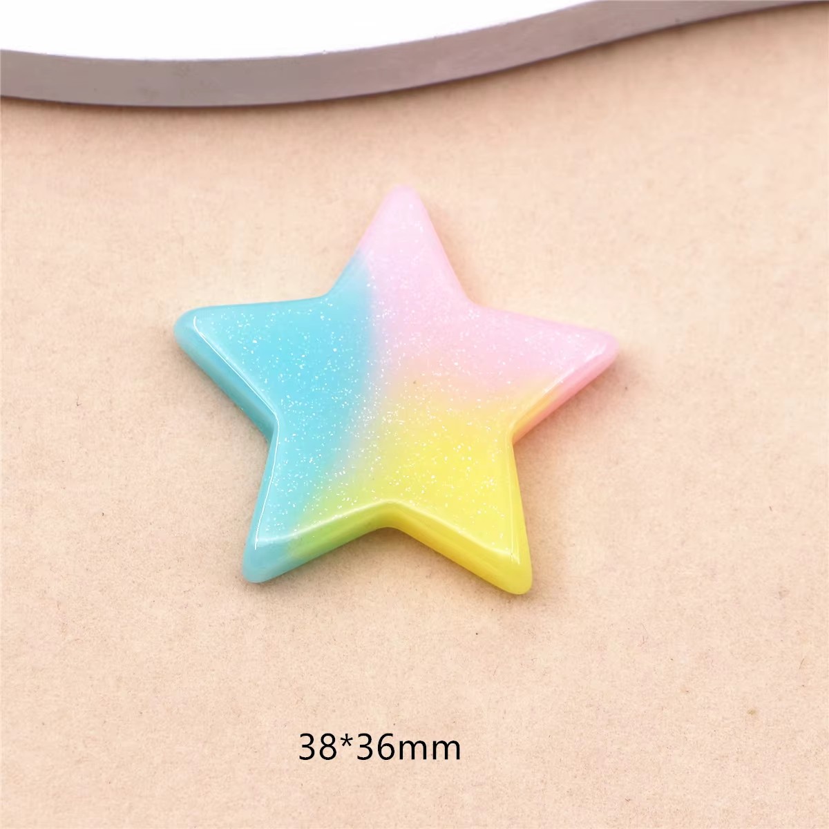 10pcs Adorable Resin Glitter F - огляд і ціна Star Flat Back