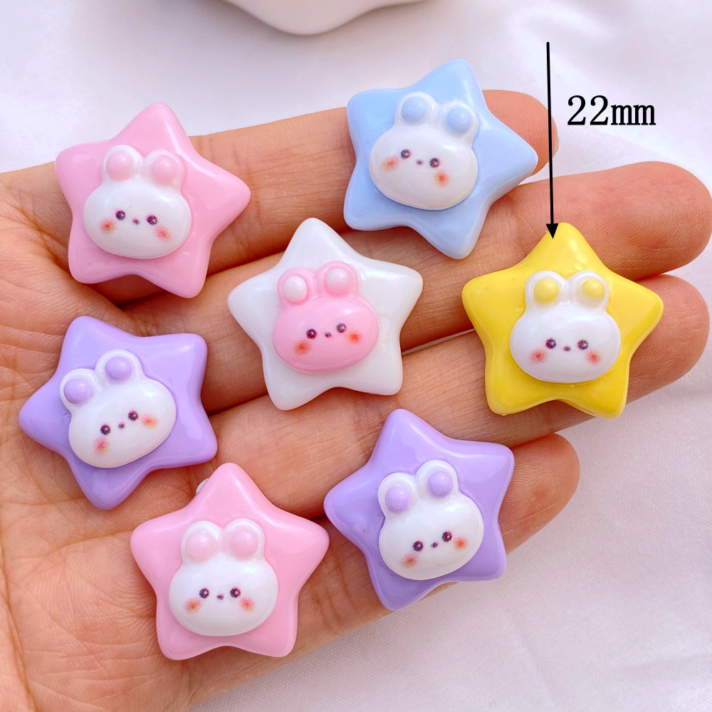 10Pcs New Cute Resin 22mm Cart - огляд і ціна Star Flat Back