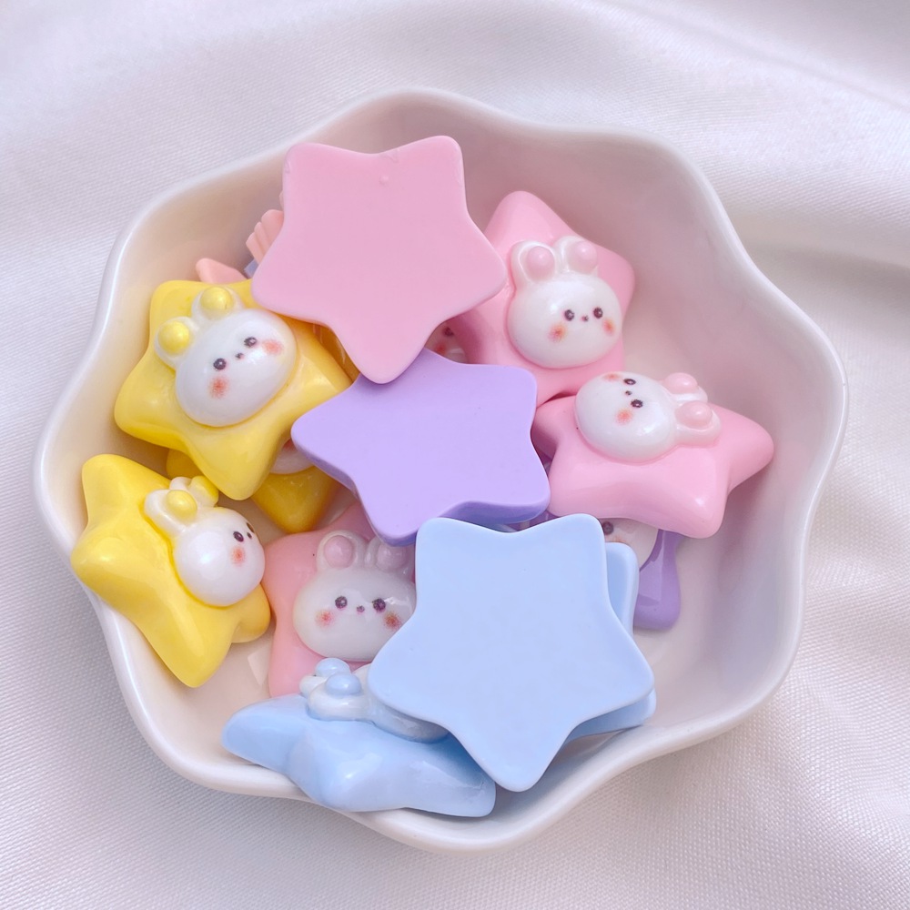 10Pcs New Cute Resin 22mm Cart - огляд і ціна Star Flat Back