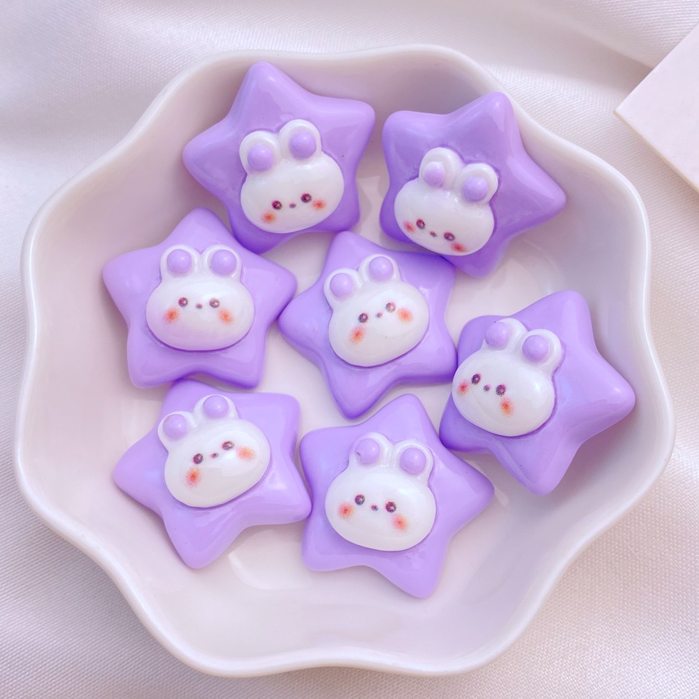 10Pcs New Cute Resin 22mm Cart - огляд і ціна Star Flat Back